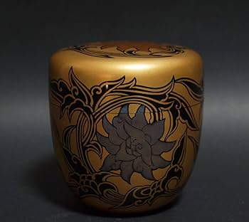 Amazon.co.jp: 【閑】輪島塗蒔絵師紫香(谷内一則)造金蒔絵『唐花